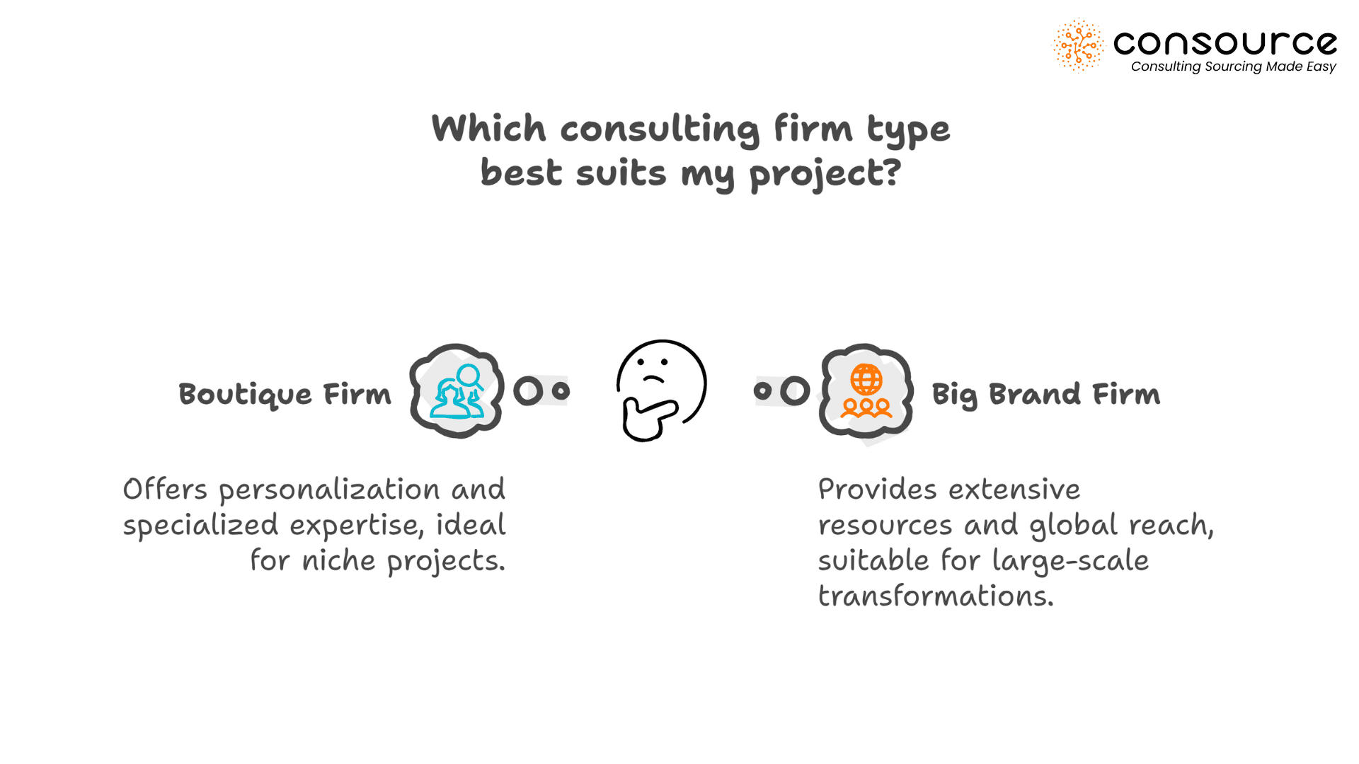 Which consulting firm type best suits my project